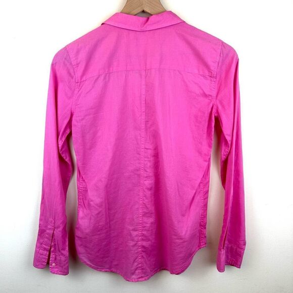 Lilly Pulitzer Pink Lightweight Long Sleeve Button Up Shirt Women’s XS Read - Picture 2 of 12